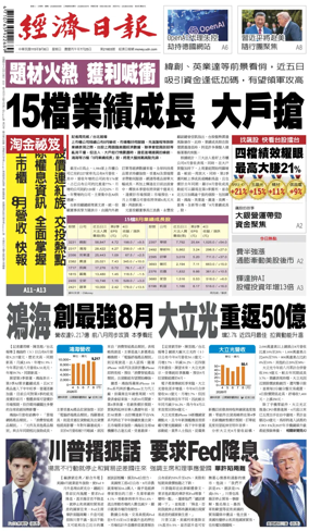 Cover of Economic Daily News (Taiwan)