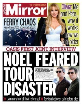 Cover of Sunday Mirror
