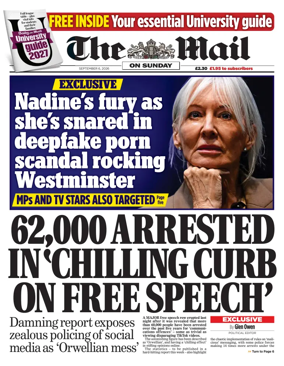 Cover of The Mail on Sunday