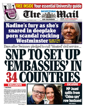 Cover of The Scottish Mail on Sunday