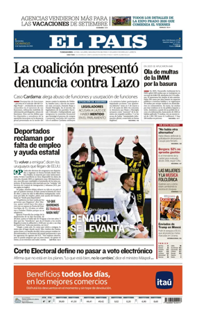 Cover of El Pais (Uruguay)