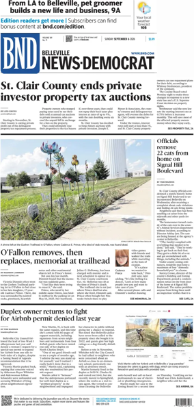 Cover of Belleville News-Democrat (Sunday)