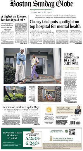 Cover of Boston Sunday Globe