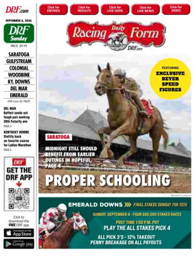 Cover of Daily Racing Form National Digital Edition