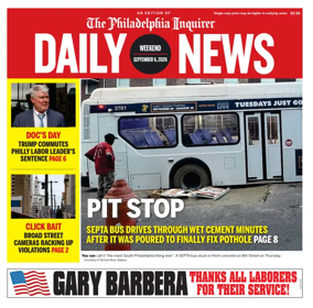 Cover of Philadelphia Daily News
