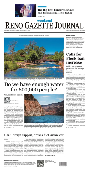 Cover of Reno Gazette Journal