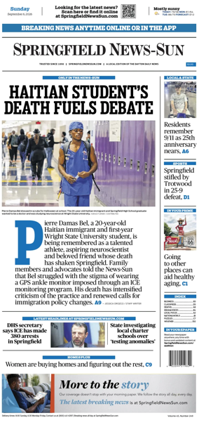 Cover of Springfield News-Sun