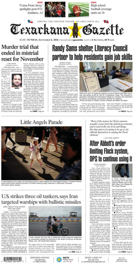 Cover of Texarkana Gazette