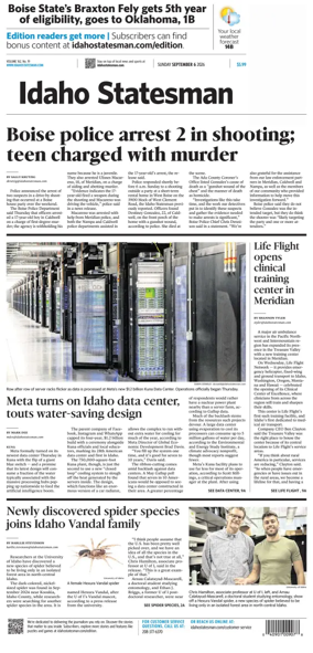 Cover of The Idaho Statesman (Sunday)