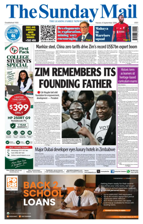 Cover of The Sunday Mail (Zimbabwe)