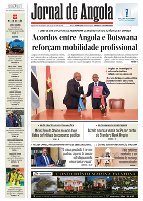 Cover of Jornal de Angola