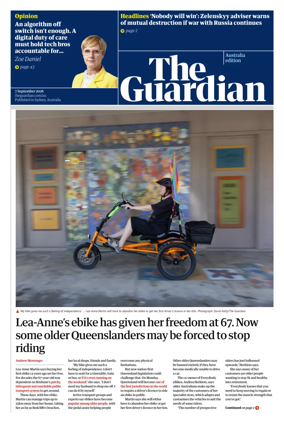 Cover of The Guardian Australia