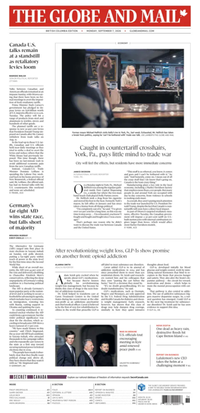 Cover of The Globe and Mail (BC Edition)