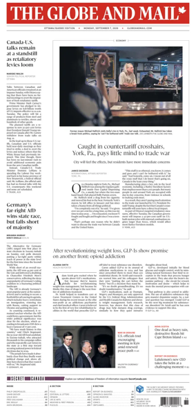 Cover of The Globe and Mail (Ottawa/Quebec Edition)