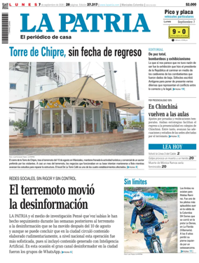 Cover of La Patria (Colombia)