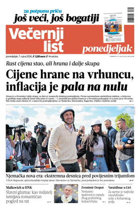 Cover of Vecernji list - Hrvatska