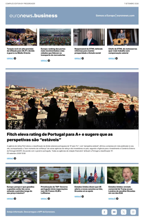 Cover of Euronews Business (Portuguese)