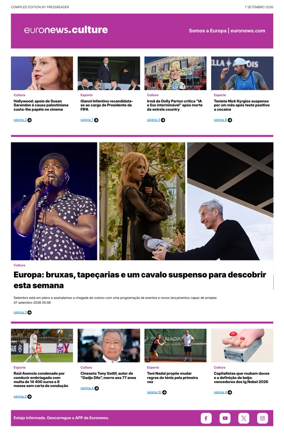 Cover of Euronews Culture and Sport (Portuguese)