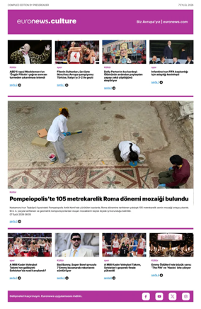 Cover of Euronews Culture and Sport (Turkish) Compiled Edition