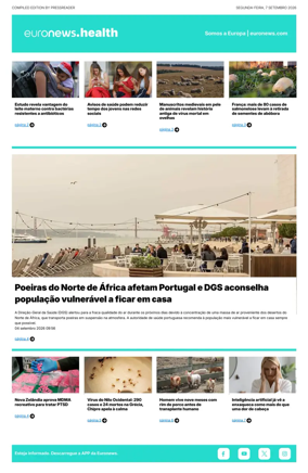 Cover of Euronews Health (Portuguese)