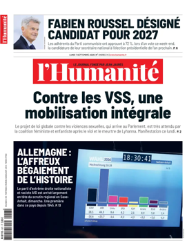 Cover of L'HUMANITE