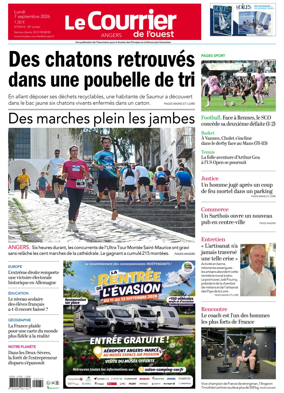 Cover of Le Courrier de l’Ouest (Angers)