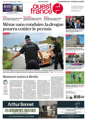 Cover of Ouest France (La Roche-sur-Yon - Fontenay-le-Comte)