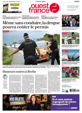 Cover of Ouest France (Lorient)