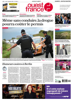 Cover of Ouest-France (Quimper Centre-Finistere)
