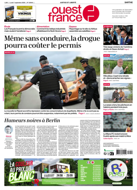 Cover of Ouest France (Sarthe)