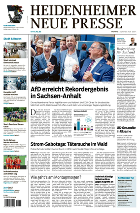 Cover of Heidenheimer Neue Presse