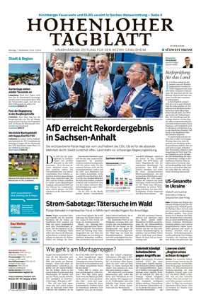 Cover of Hohenloher Tagblatt