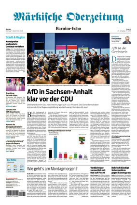 Cover of Markische Oderzeitung Bernau