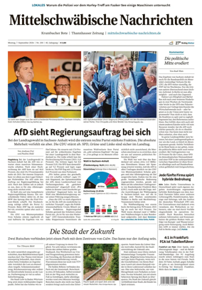 Cover of Mittelschwaebische Nachrichten