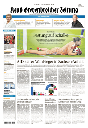 Cover of Neuss-Grevenbroicher Zeitung Neuss