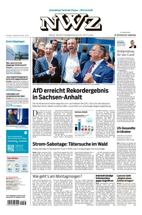Cover of NWZ – Neue Wurttembergische Zeitung