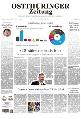 Cover of Ostthuringer Zeitung (Saale-Holzland-Kreis)