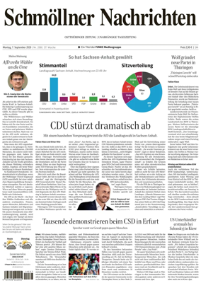 Cover of Ostthuringer Zeitung (Schmolln)