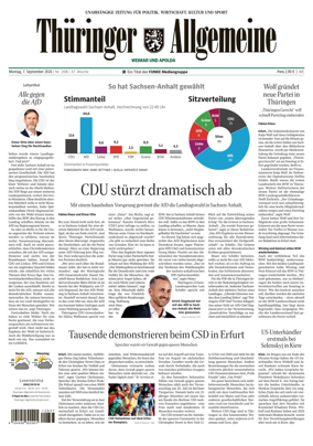 Cover of Thuringer Allgemeine (Apolda)