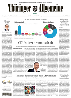 Cover of Thuringer Allgemeine (Erfurt)