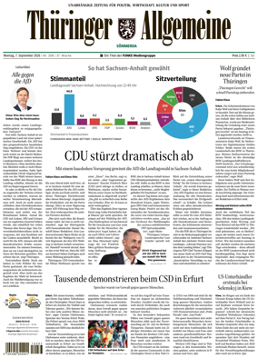 Cover of Thuringer Allgemeine (Sommerda)