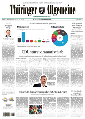 Cover of Thuringer Allgemeine (Sonderhausen und Artern)
