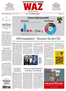 Cover of Westdeutsche Allgemeine Zeitung (Essen)