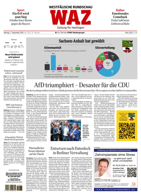 Cover of Westdeutsche Allgemeine Zeitung (Hattingen)