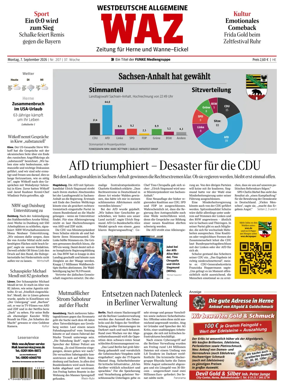 Cover of Westdeutsche Allgemeine Zeitung (Herne)