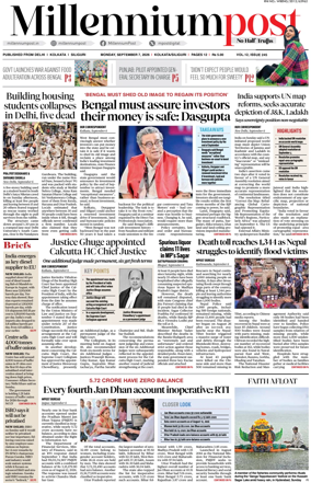 Cover of Millennium Post (Kolkata)