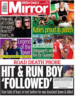 Cover of Irish Daily Mirror