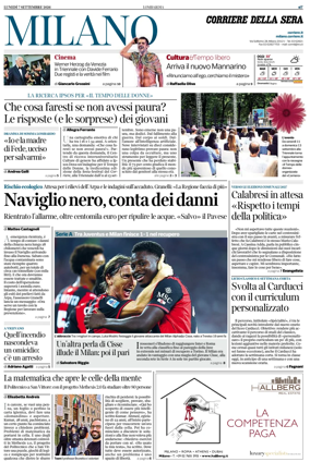 Cover of Corriere della Sera (Milano)