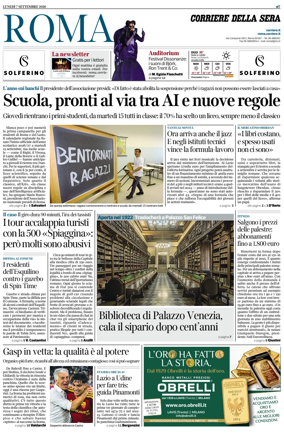 Cover of Corriere della Sera (Roma)