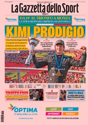 Cover of La Gazzetta dello Sport